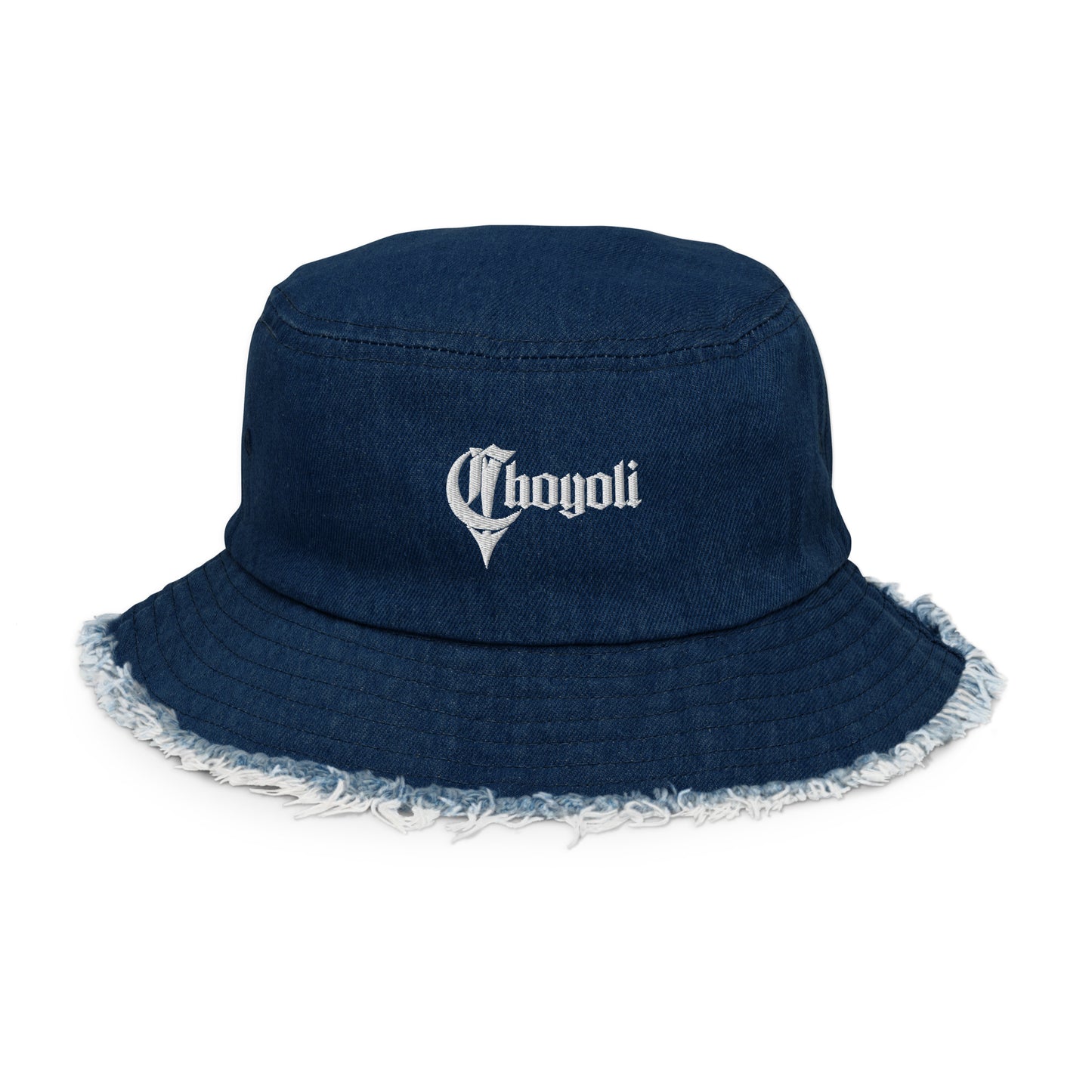 Distressed Denim Bucket Hat