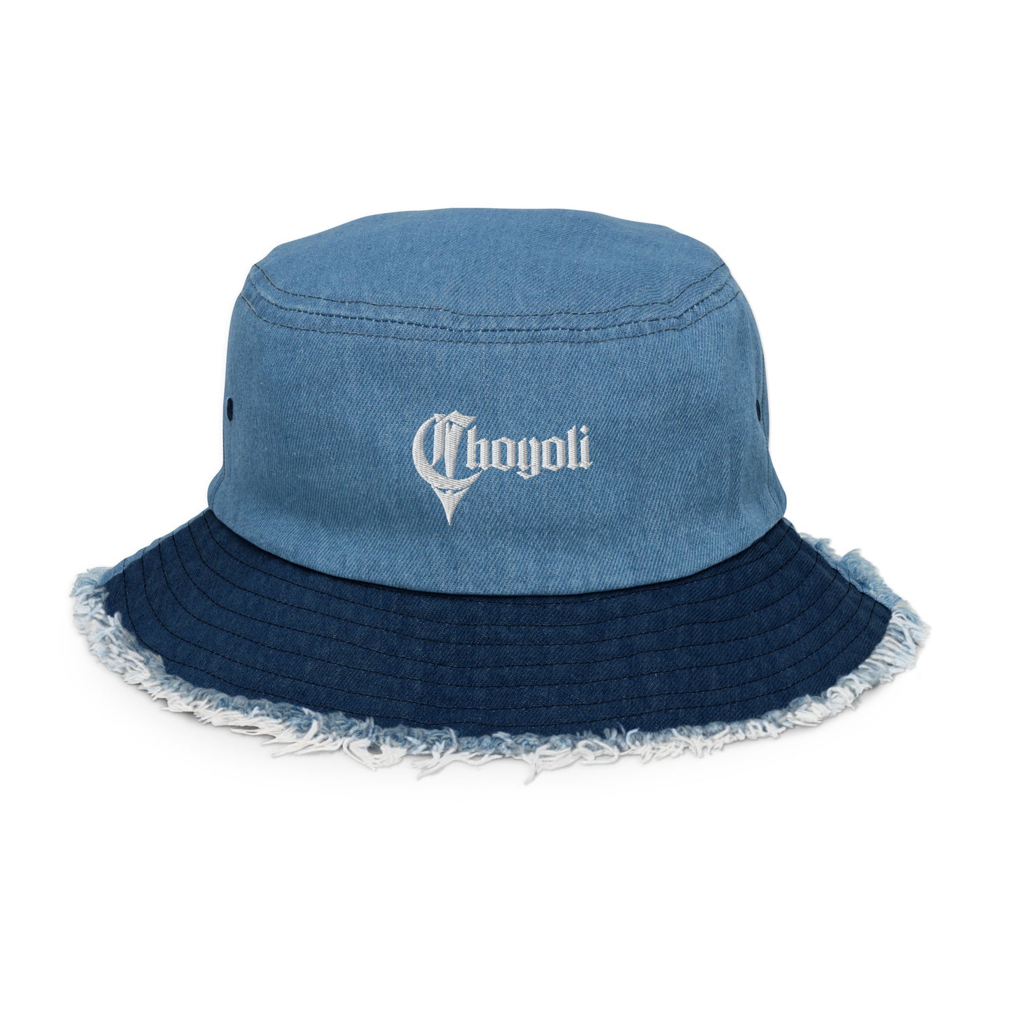 Distressed Denim Bucket Hat