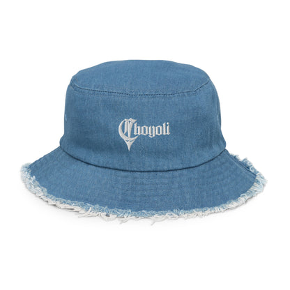 Distressed Denim Bucket Hat